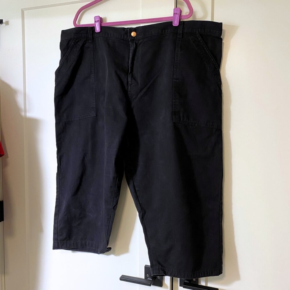 Big Bud Press Work Pants - 4XL - Black Cropped Straight Leg Cotton Twill Cropped